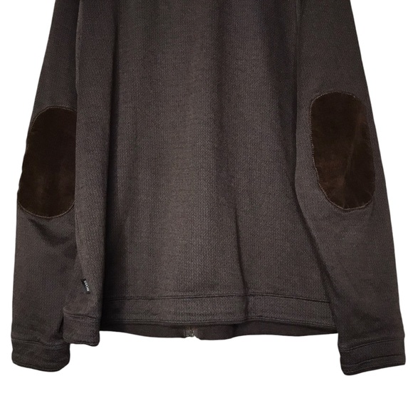 Hugo Boss Cannobio Cotton Full Zip Sweater Jacket Mock Neck Brown Herringbone XL - Picture 9 of 15